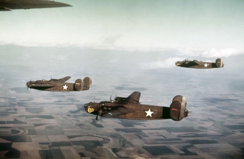 American B-24 Liberator heavy bombers, World War II.