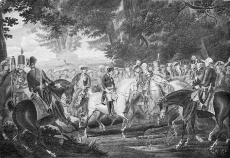 Frederick II of Prussia (1712-1786)  on manoeuvres at Sansouci (Potsdam)