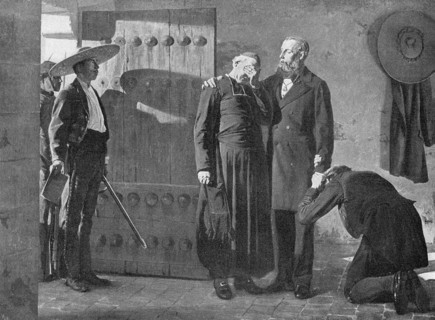 Emperor Maximilian being taken from his prison to be shot