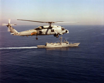 American Sikorksky HS-2 "Blackhawk" helicopter used for ASM combat and rescue work