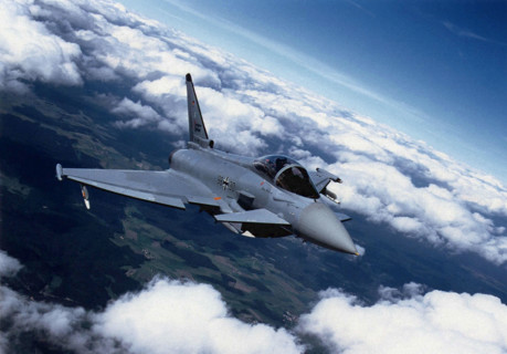European Eurofighter fighter-bomber.