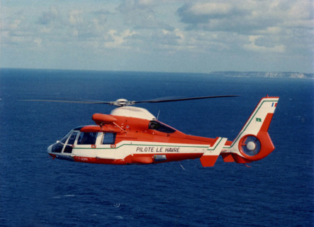 French Aérospatiale SA-360 Dauphin helicopter.