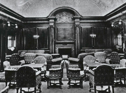 Liner "Lusitania". Smoking room