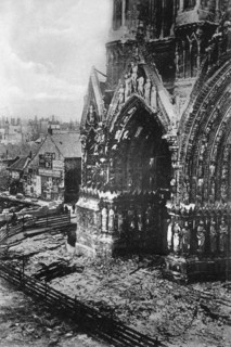 Cathedral of Reims in 1915, after the bombings