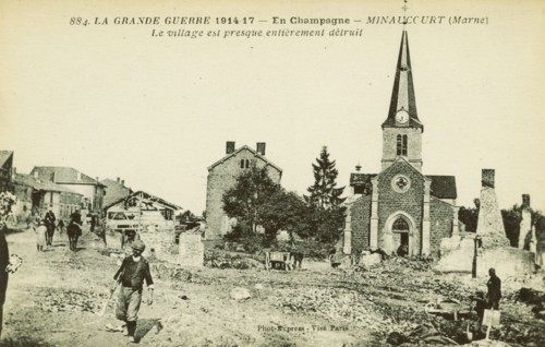 Ruins of the village of Minaucourt le Mesnil les Hurlus