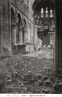 Ruines de la ville de Ypres en Belgique