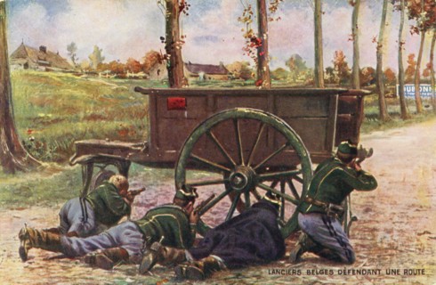 Lanciers belges lors de la première guerre