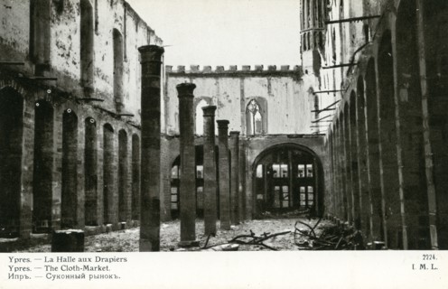 Ruines de la ville de Ypres en Belgique