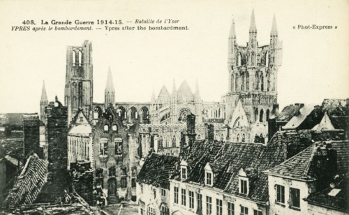 Ruines de la ville de Ypres en Belgique