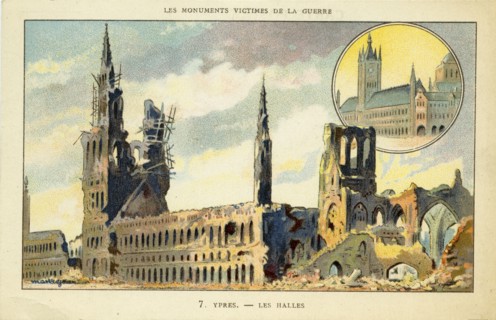 Ruines de la ville de Ypres en Belgique