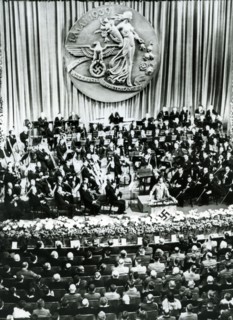 Joseph Goebbels delivering a speech
