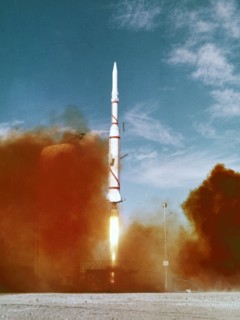 Launch of a French Diamant rocket, 1966