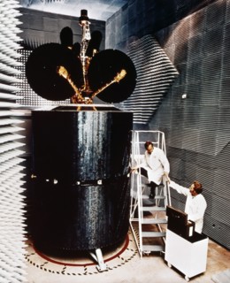 Tests on an Intelsat IV satellite in 1975