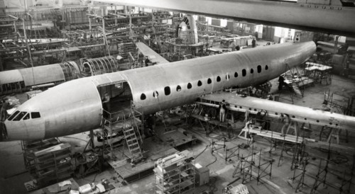 Blagnac airport assembly line in 1955