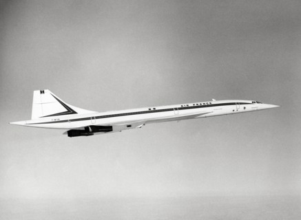Concorde during a flight in 1985