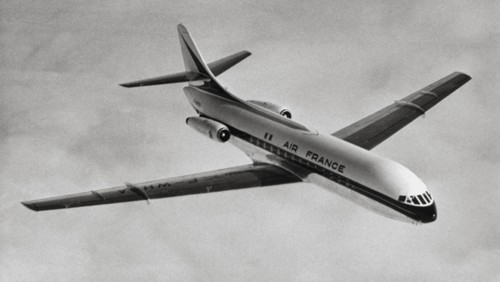 The Sud Aviation Caravelle SE 210 during flight, 1958