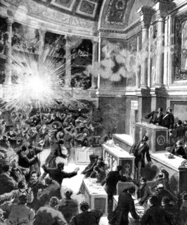 Bomb dropped at the Chamber of Deputies by the anarchist Vaillant
