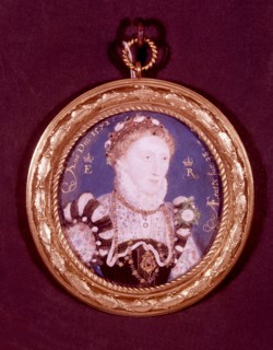 Miniature by Nicolas Hilliard representing Queen Elizabeth I of England