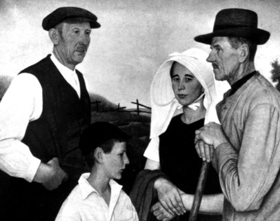 Group of peasants photographed by Adolf Wissel