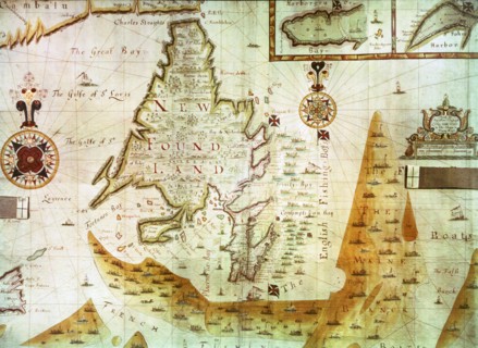 Carte gravée par Fitznuge. Terre-Neuve (Newfoundland)
