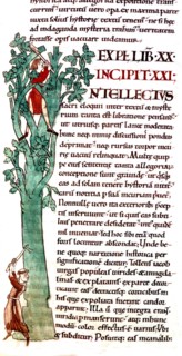 Citeaux, "Moralia in Job" by Gregory the Great. Landclearer monk