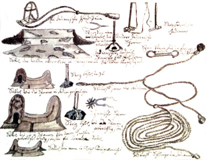 Zwettler Codex. Vie des indiens Guaranis vue par un père jésuite. Harnais des indiens Mocobies