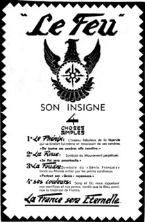 Affche du mouvement "Le Feu", lancé en septembre 1940 par Maurice Delaunay