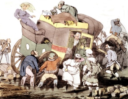 Le Prince. Inconvénients d'un voyage en diligence : dévouement forcé