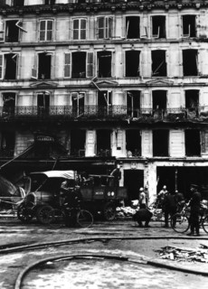 Rue de Rivoli in Paris after a bombing of Gothas, 1918