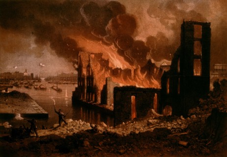 Anonymous painting, Fire on May 27, 1871