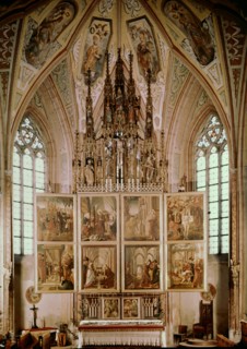 Altar of church St. Wolfgang in Salzkammergut, Austria