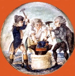 Estampe révolutionnaire coloriée
