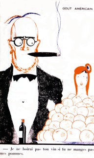 Iribe, Caricature sur le commerce franco-américain