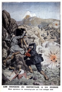 Dangers incurred by war reporters, 1912