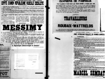 Affiches électorales. Elections de 1906. Candidats radicaux-socialistes et socialistes