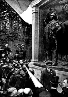 Joffre visiting the United States: here saluting the statue of La Fayette