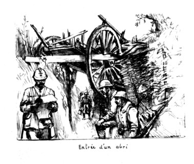 Entrée d'un abri