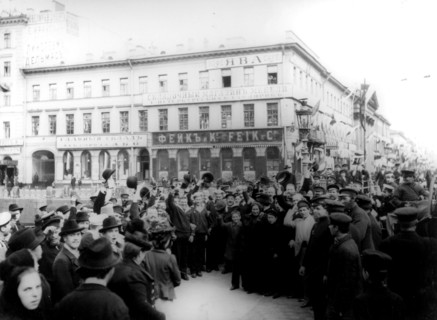 View of a street in Moscow during Loubet's travels in Russia