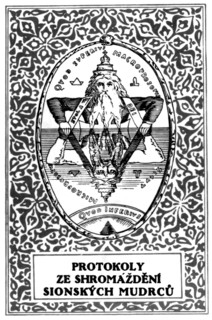 The Protocols of Zion. (Antisemitic publication). Czech edition