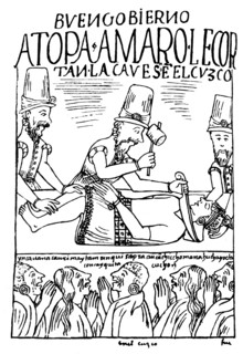 Peruvian manuscript: Chronicles of Huaman
