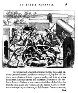 de Bry, The cruelty of Spanish men in America