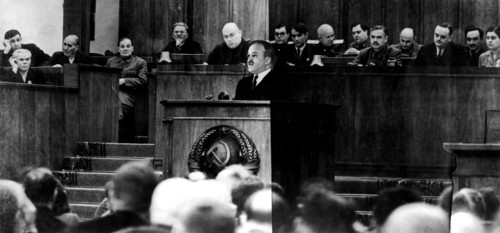 A Supreme Soviet's sitting : Molotov's speech