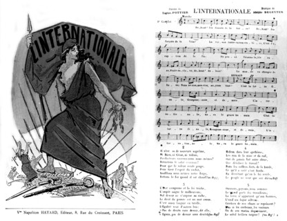 Score of the song "The Internationale"