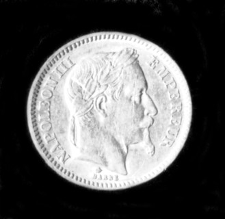 Coin bearing the effigy of Napoleon III