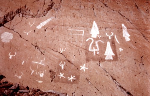 Alpes maritimes département. Vallée des Merveilles ('Valley of wonders'). Rock paintings