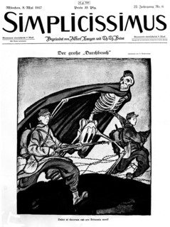 Caricature: 'The great breach or the great offensive'