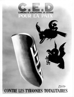 Paul Colin, Propaganda poster for the E.C.D., 1954