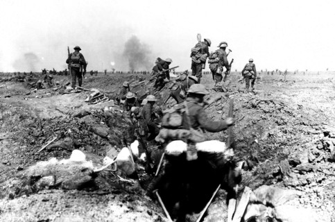 British troops during the Battle of Morval, 1916