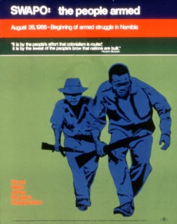 Namibia, propaganda poster of the Swapo (South West African People's Organization)