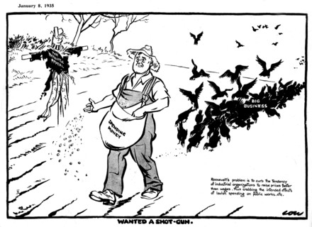 Satirical cartoon against Roosevelt